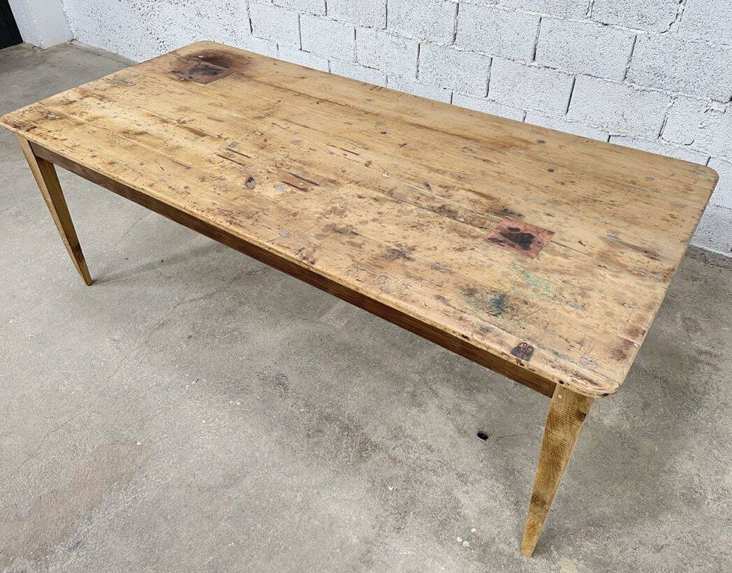 1900s pine and oak farmhouse table