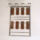 Danish teak and metal coat rack, 1960s