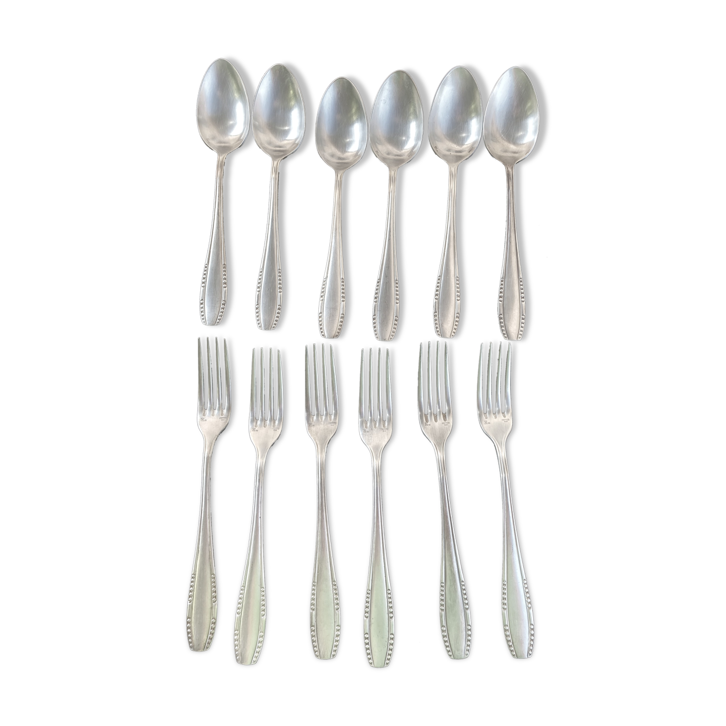 6 couverts ercuis métal argenté 84 g