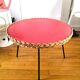 Coffee table wicker and metal design 60s