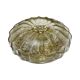 HP Leuchten Amber Flower Ceiling Lamp Pressed Glass Mid-Century Model 65282