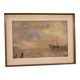 Italian seascape painting in impressionist-style from 20th century