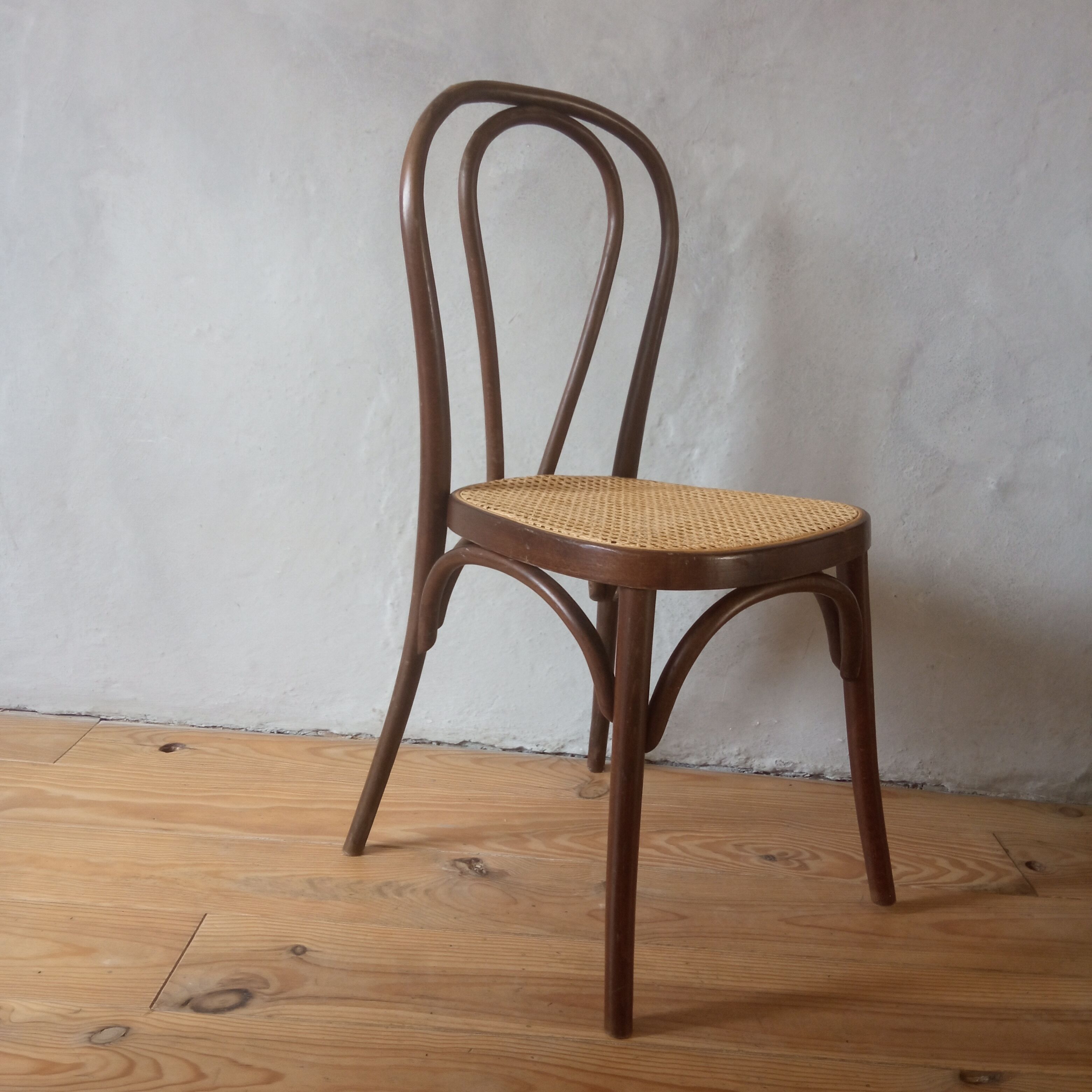 Bistro chair in wood and cannage