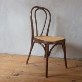 Bistro chair in wood and cannage