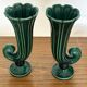Pair of Art Deco vases circa 1920 - green glazed ceramic