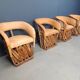 Vintage art populaire mexican dining chairs set of 6, 1970s