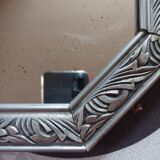 Miroir argenté ancien vintage