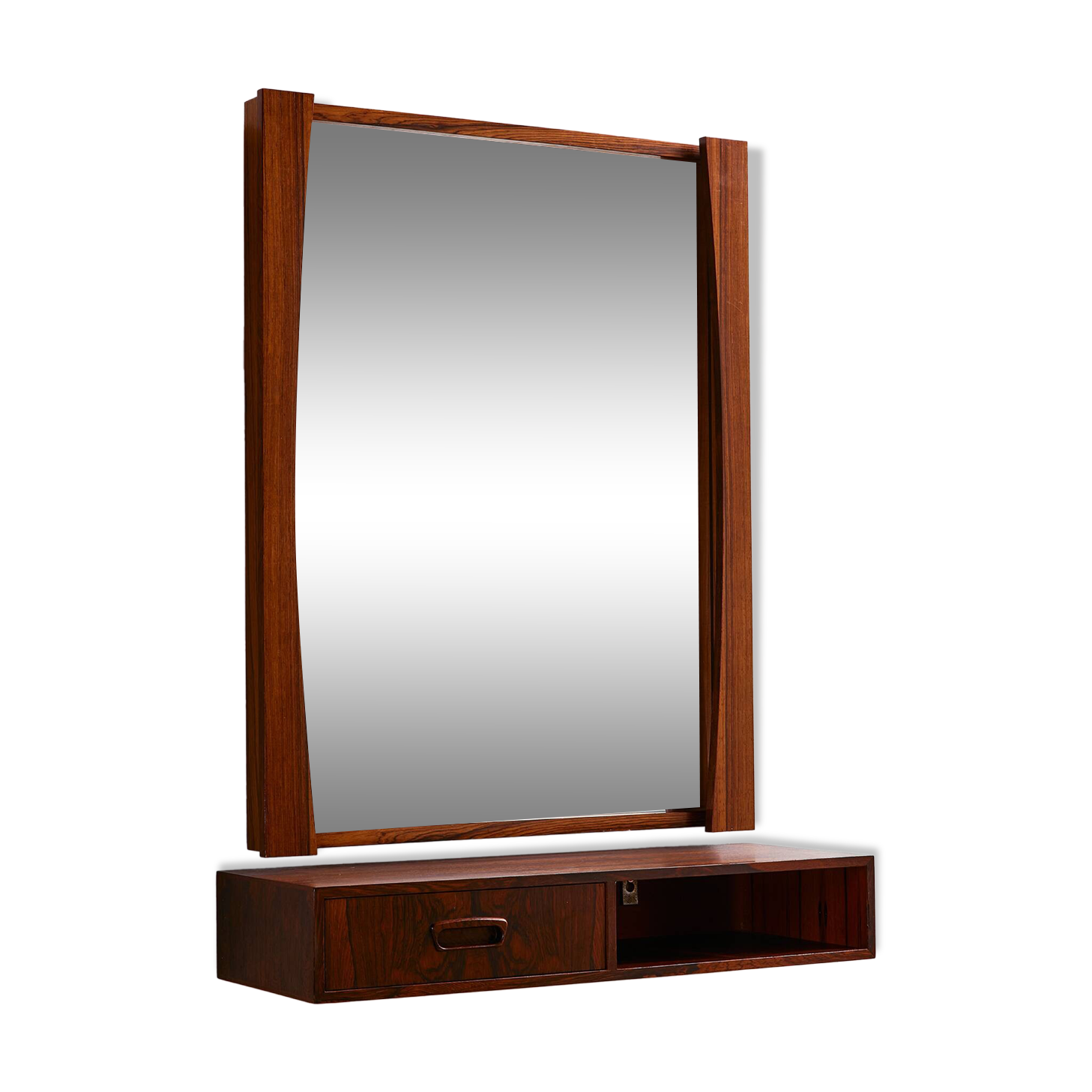 Rosewood framed mirror, Set of 2