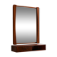 Miroir encadré en palissandre, lot de 2