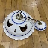 Vintage ceramic flower pattern pendant light