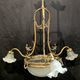 Gilt bronze and frosted glass chandelier – Louis XVI style