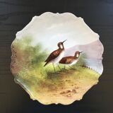 Plat peint décor bécasses