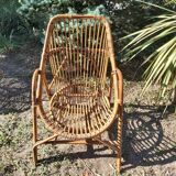 Vintage rattan armchair