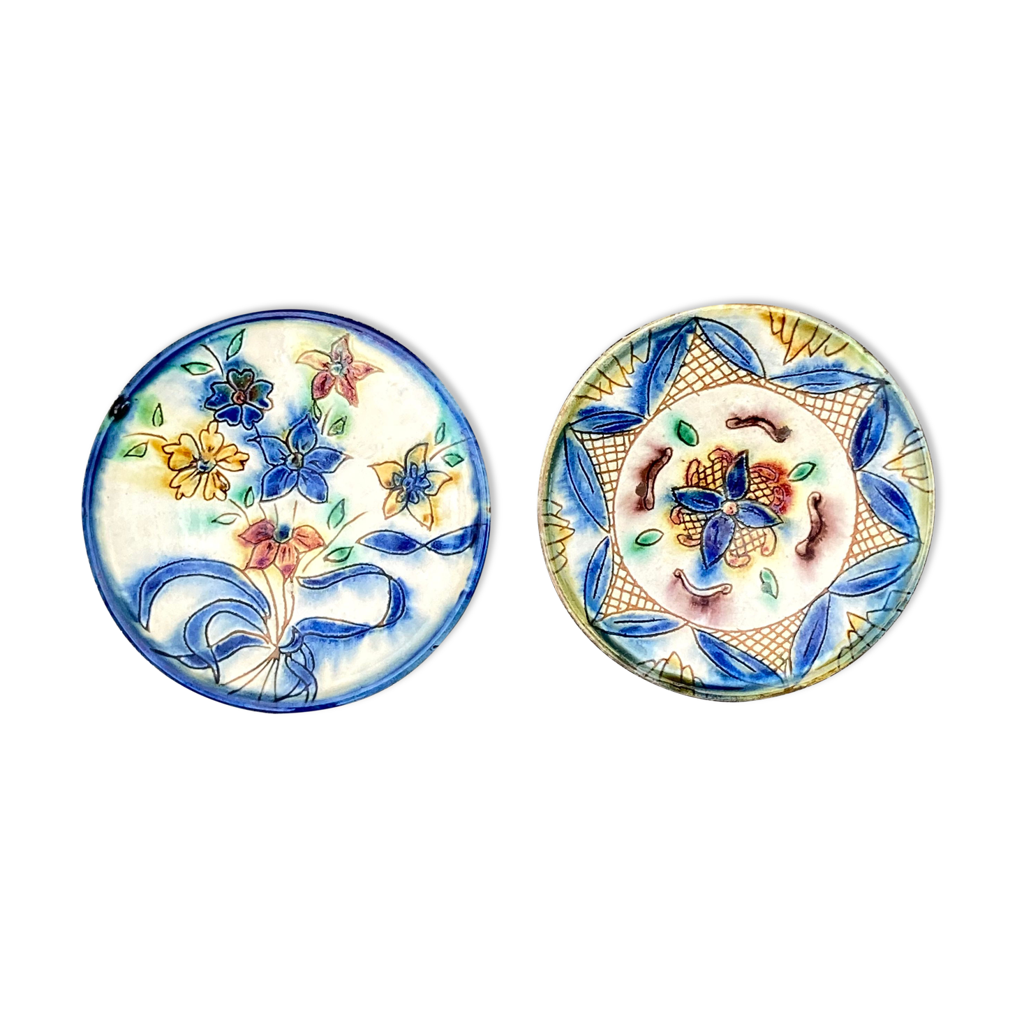 Two artisanal ceramic plates