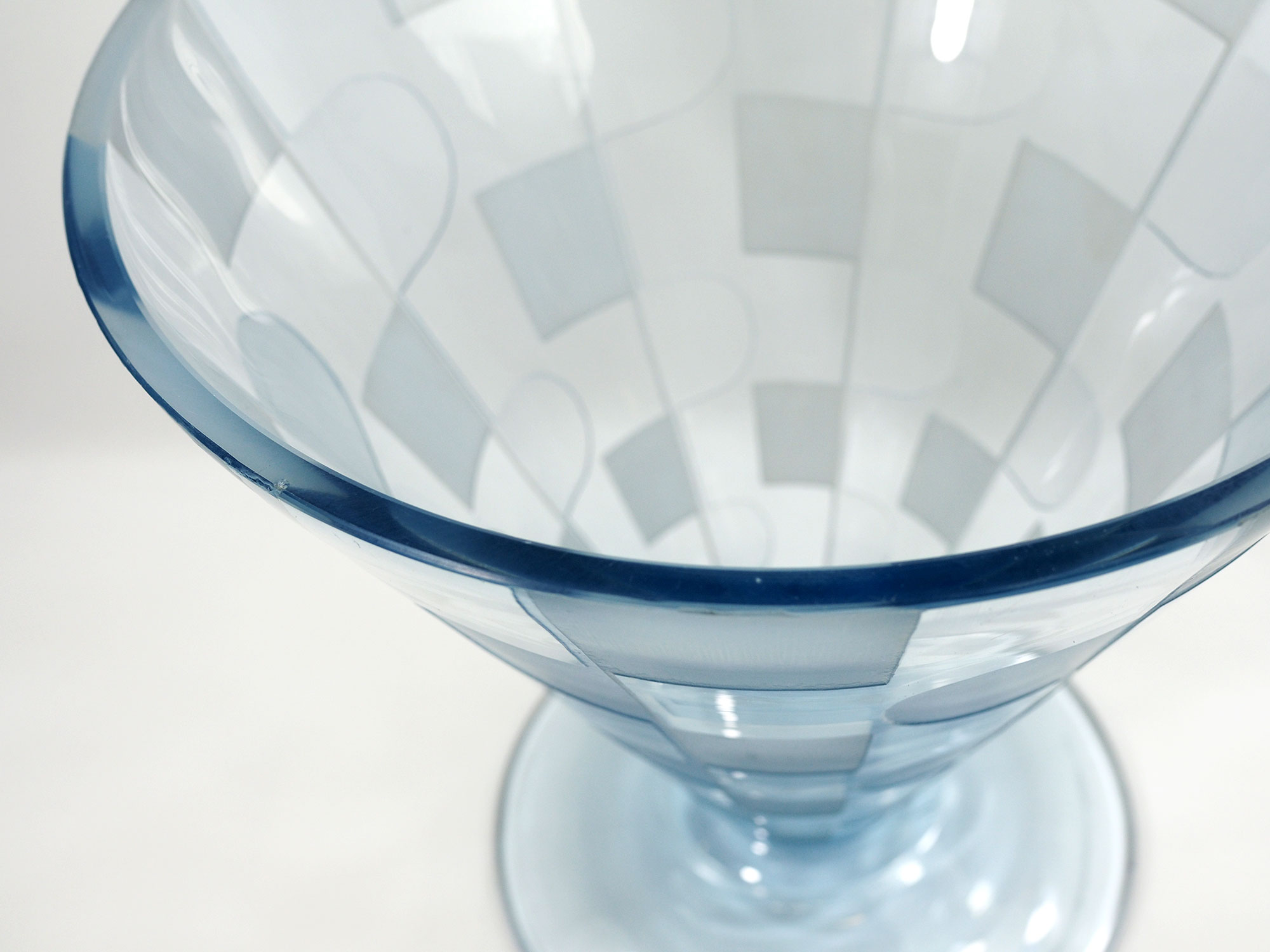 French art deco large conic glass vase, 1920