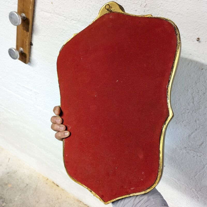 Gilded baroque mirror 50x34cm