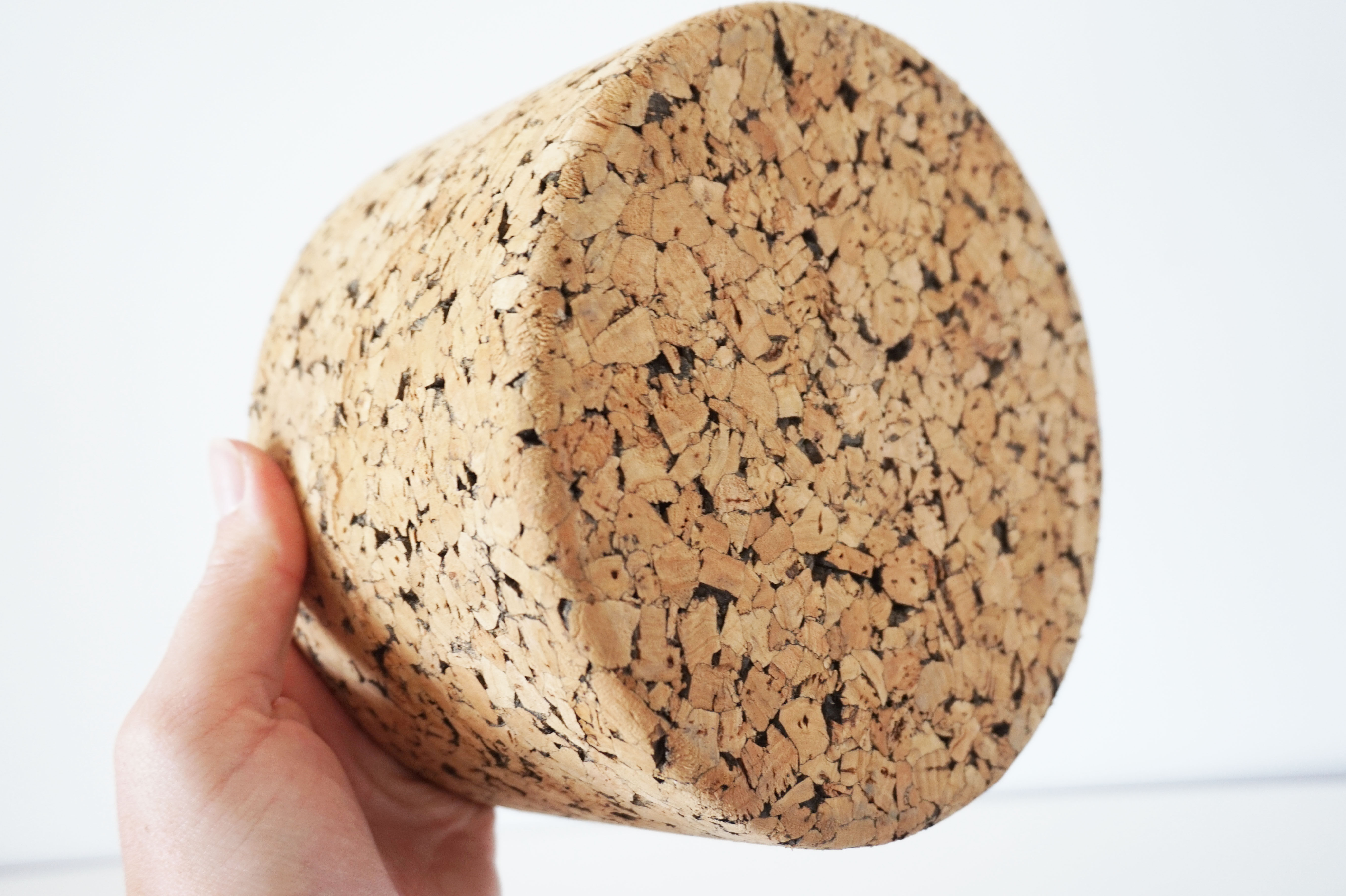 Cork ice bucket and its 1970 ice clip