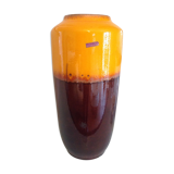 Vase vintage orange and Brown Fat Lava Scheurich