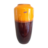 Vase vintage orange and Brown Fat Lava Scheurich