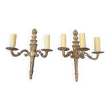 Lot 2 Louis XVI style gilt bronze wall lights