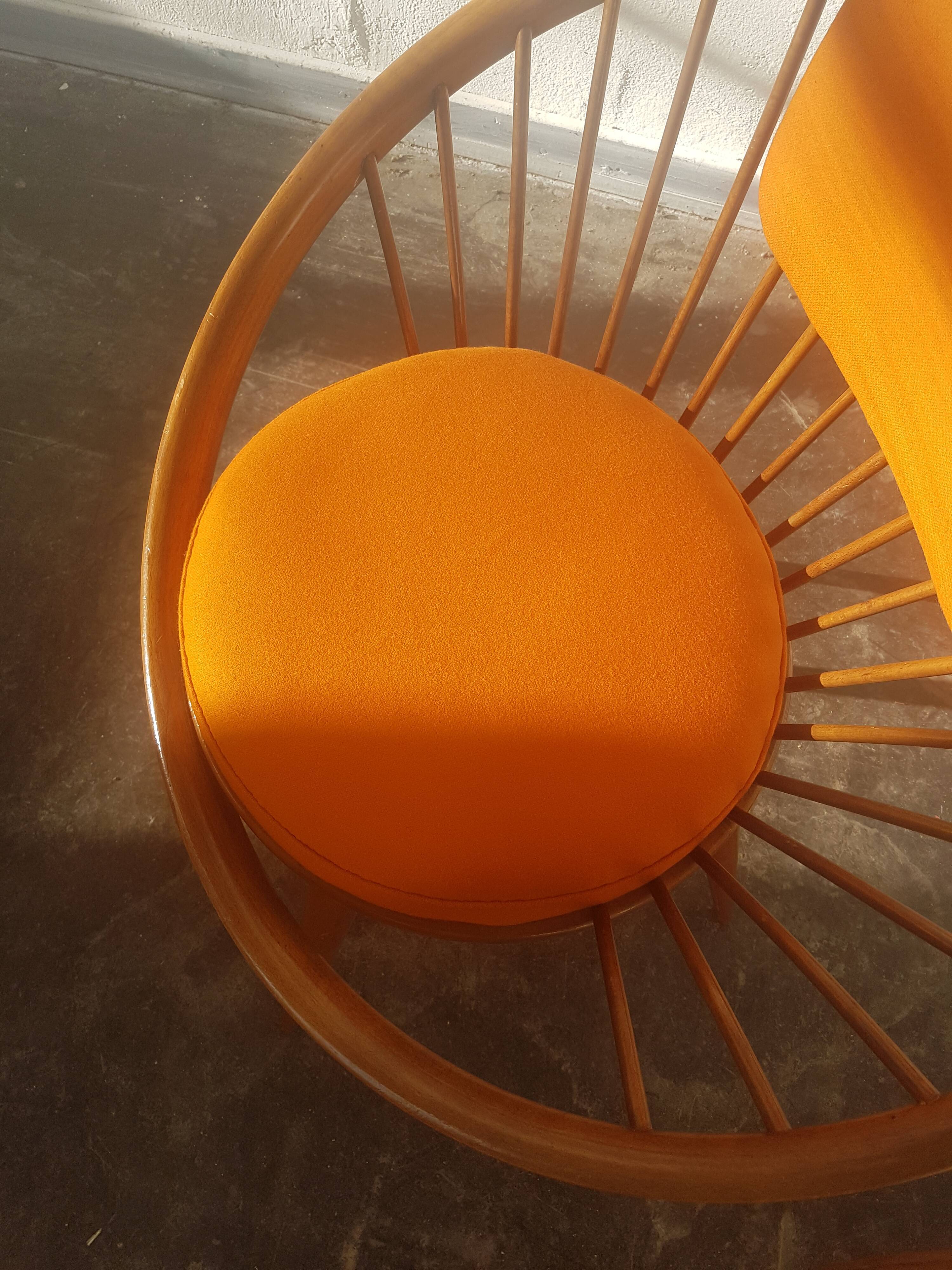 A pair of vintage circle chairs by Yngve Ekstrom