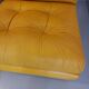 Suite de 3 chauffeuses Roche Bobois vintage en cuir jaune moutarde années 70