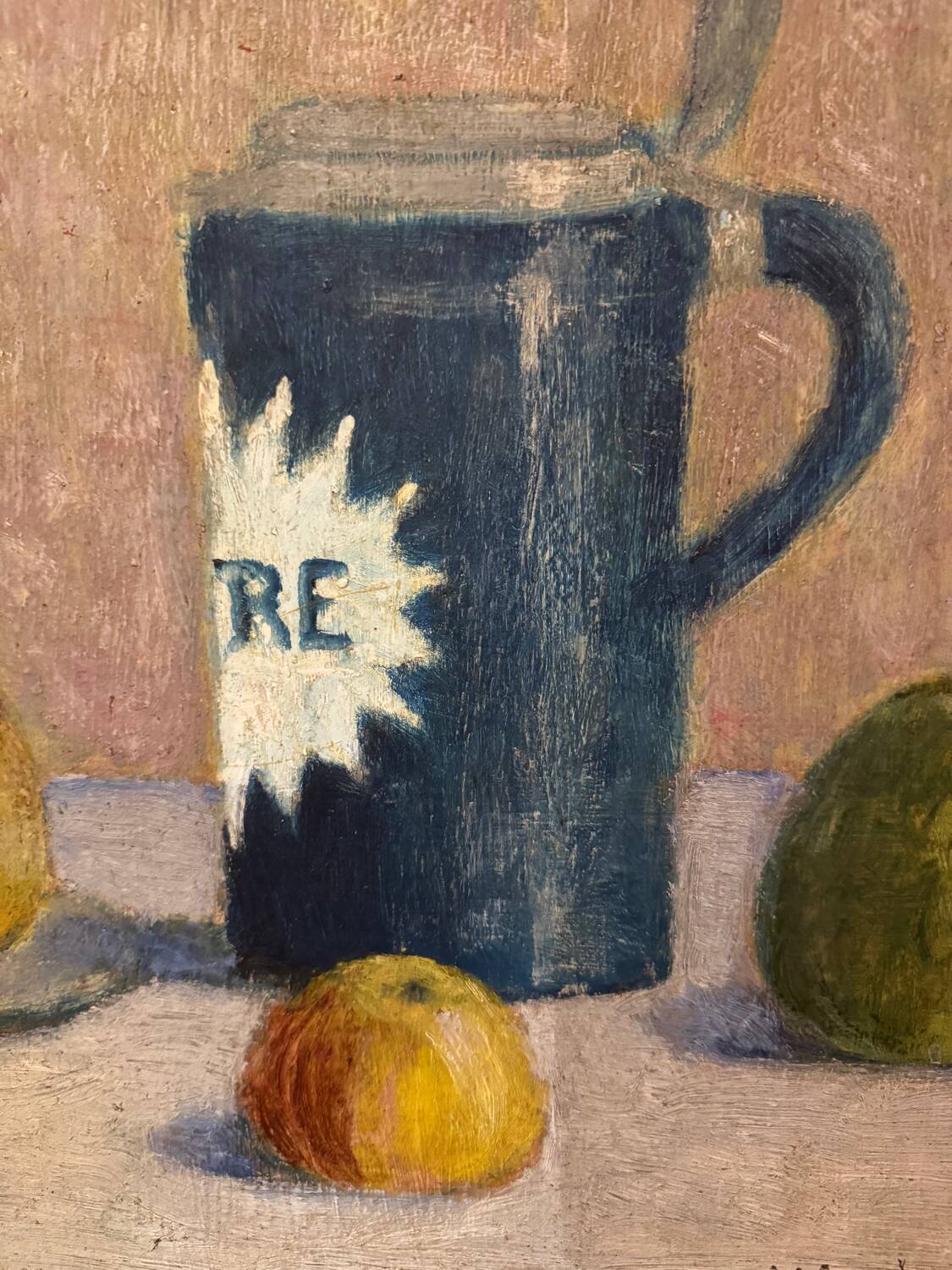 Still life with fruits, flowers and pheasant signed 20th century