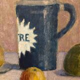 Still life with fruits, flowers and pheasant signed 20th century