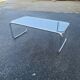 Bauhaus "laccio" style coffee table Marcel Breuer, glass and chrome tubular
