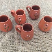 Series of 5 coffee cups