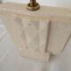 Cream cracked ceramic lamp base in Scandinavian style.