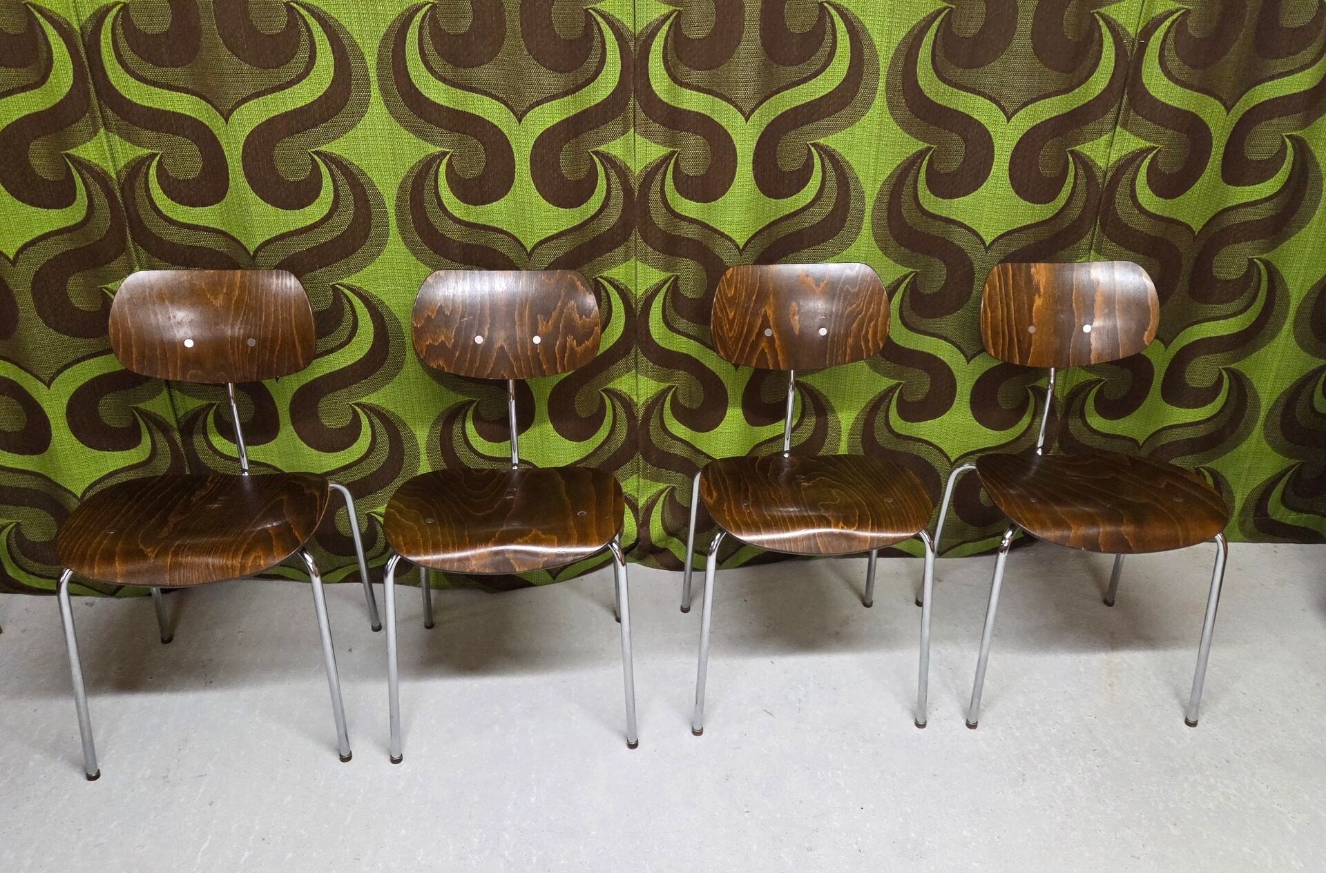 Set of four Se 68 chairs by Egon Eiermann for Wilde+Spieth.