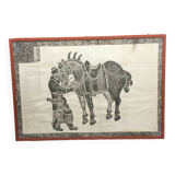 Early C20th Large Scale Tang Horse Brass Rubbing.