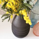 Vase rond noir
