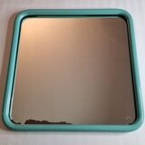 Vintage mirror in painted tubular steel of rectangular shape, 60 cm