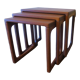 Set of mid century Danish teak nesting tables by GR Gelsted, 1960s