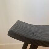 Tabouret style japonais finition bois brûlé