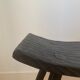 Japanese style stool burnt wood finish