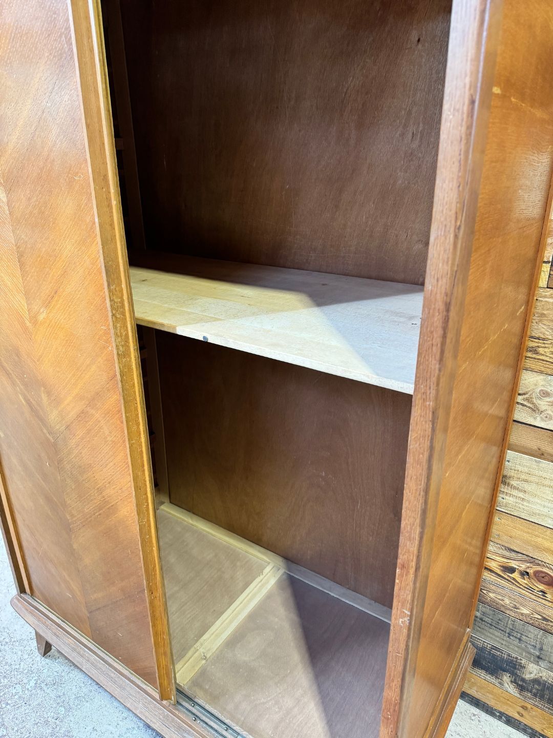 Vintage sliding door wardrobe - 1960s