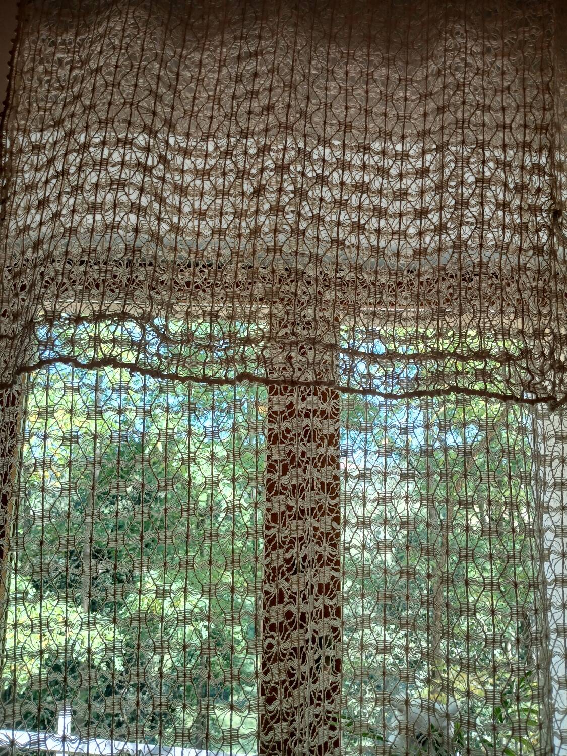 Vintage crochet curtain