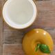Rare vintage ice bucket mustard-coloured apple