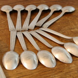Art Deco cuttlery in silver metal
