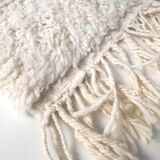 Moroccan Berber carpet blessed ouarain ecru with black diamonds engraved 148x108cm