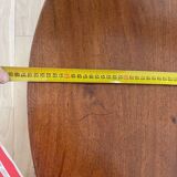 Antique table with wrought iron leg