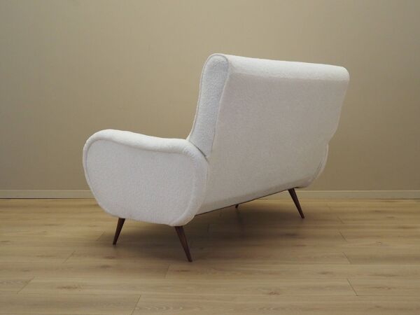 Canapé blanc, design italien, années 1970, production : Italie