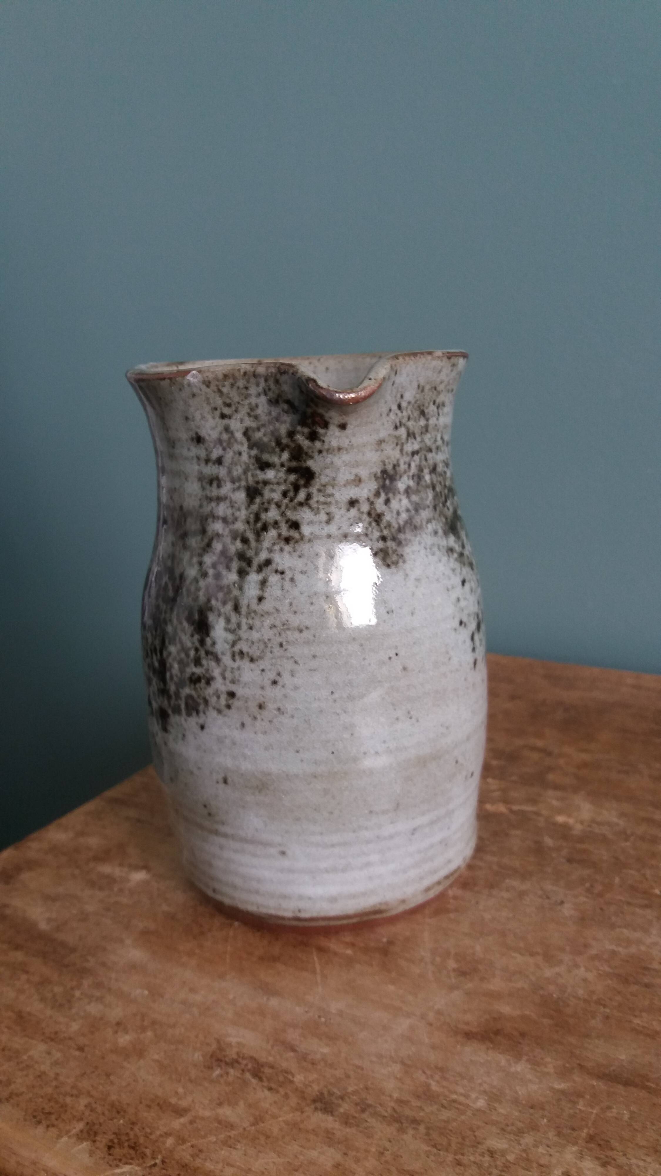 Milk jug signed Atch for Chantal and Thierry Robert, Grès du Loir
