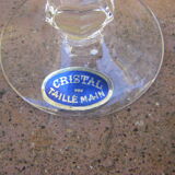 Series of six crystal champagne flutes