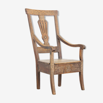 Antique oak armchair