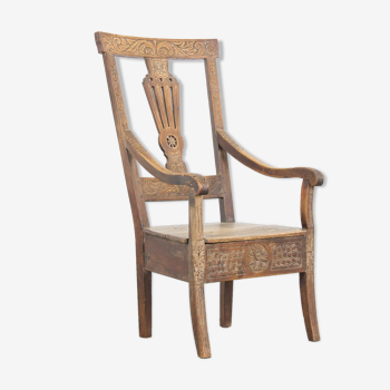 Fauteuil chêne antique