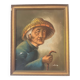 Portrait huile sur bois